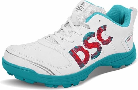 Chaussures de Cricket DSC Projecteur X | Couleur : Cyan foncé | Taille : 5UK/6US/39EU | Pour hommes et garçons | Matériau : chlorure de polyvinyle | Léger et très Durable | Performances durables