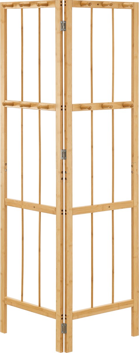 en.casa Wandkapstok Hyllestad opvouwbaar 165,5x90x8 cm bamboe [en.casa] naturel