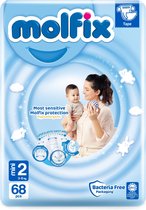 Molfix Premium Luiers Maat 2 Mini (3-6 KG) - 68 luiers - Pampers - Ultra Absorberend, Huidvriendelijk, Perfecte Pasvorm