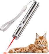 PETSZ Laserpen - Kattenspeeltjes - Laser - Kattenspeelgoed - RVS Opbergblikje