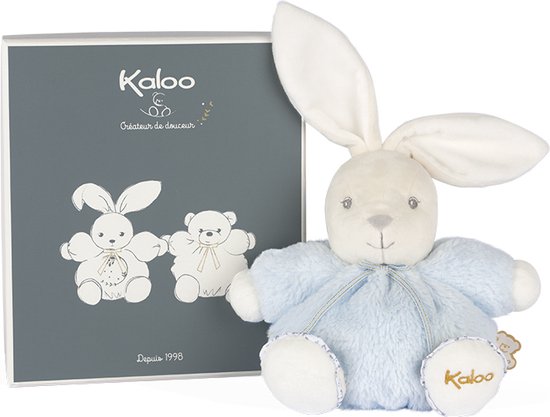 Kaloo Perle – knuffel - Konijn blauw - Rammelaar