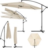 Parasol flottant en aluminium 350 cm beige + protection UV 400622