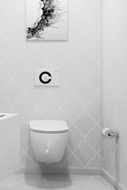 Furni24 Terra WC suspendu sans douche hygiénique, blanc
