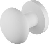 Deurknop - Wit - RVS - GPF bouwbeslag - GPF9959.62-00 Wit paddenstoel knop S2 52mm incl. knopvastzetter met rond