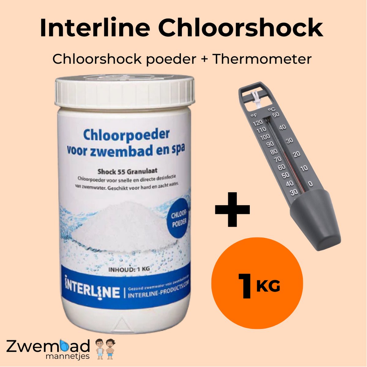 Interline Chloorshock zwembad – Chloorshock voor zwembad – Chloorgranulaat – Chloorpoeder verpakking van 1kg – Snelwerkend chloorpoeder – Gratis thermometer – Inclusief doseerschema Interline Chloorshock zwembad – Chloorshock voor zwembad – Chloorgranulaat – Chloorpoeder verpakking van 1kg – Snelwerkend chloorpoeder – Gratis thermometer – Inclusief doseerschema