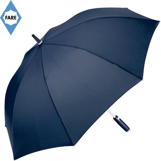 Fare Paraplu - Stormparaplu - Automatisch openend - Fibertec - Winddicht - Whiteline - Polyester - Ø112 cm - Navy