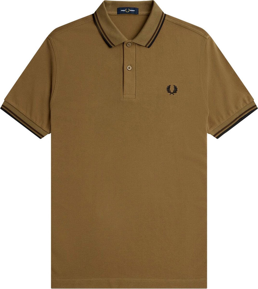 Fred Perry - Twin Tipped Shirt - Polo Shaded Stone-S