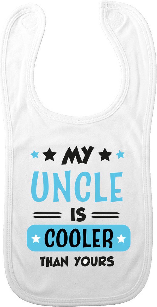 Goedkoopste Bellatio Decorations Baby slabbetje - blauw - my uncle is cooler - kraam cadeau - morsdoek - oom