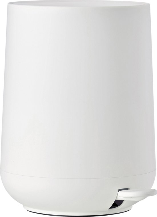 Zone Denmark Nova Pedaalemmer Dia. 20,5 x 23,5 cm 3 liter White - prullenbak - ABS kunststof - badkamer - keuken - toilet - wit
