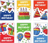 Cartes d'anniversaire - Lot de 12 cartes d'anniversaire