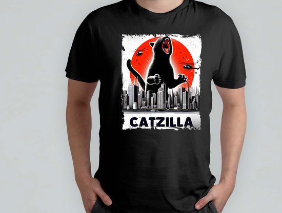 Catzilla - T Shirt - Cats - Gift - Cadeau - CatLovers - Meow - KittyLove - Katten - Kattenliefhebbers - Katjesliefde - Prrrfect - Tarot