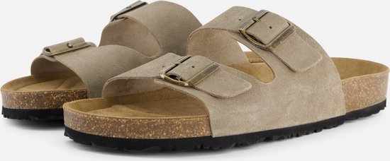 Outfielder Slippers taupe Suede - Maat 41