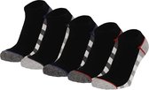 Apollo - Sneakersokken Jongens - Zwart - 5-Pak - Maat 27/30 - Kindersokken jongens - Sokken jongens
