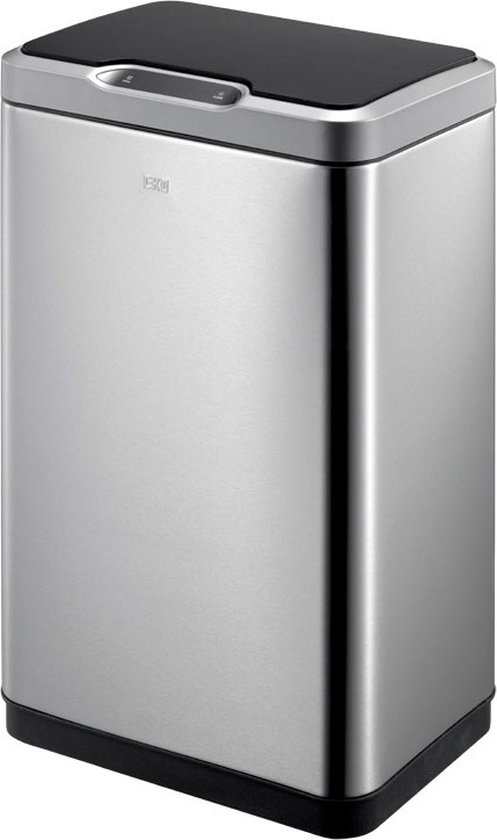 EKO - Mirage Sensor Bin 30 liter - Stainless steel Plastic - mat RVS, zwart - Prullenbak