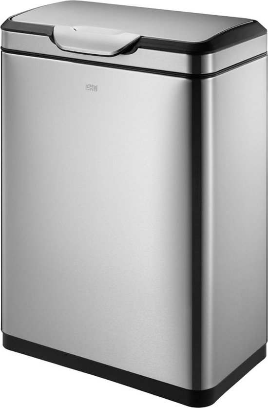 EKO - Touch Pro 45 liter - Stainless steel Plastic - mat RVS - Prullenbak
