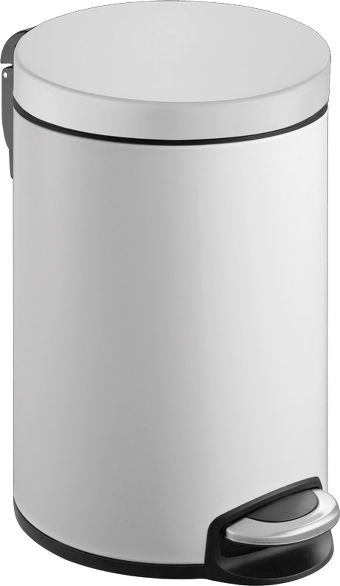 Goedkoopste EKO - Serene pedaalemmer 8 liter - Steel Plastic - wit - Prullenbak
