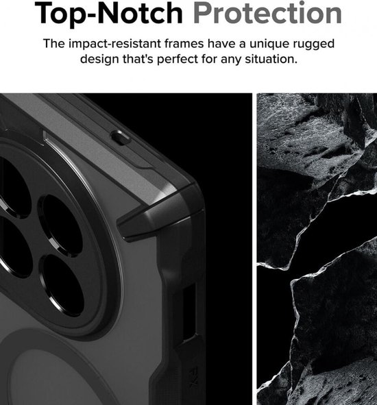 Coque Magnétique Anti-choc Pour OnePlus 9 - Étui Robuste Avec Anneau - Noir