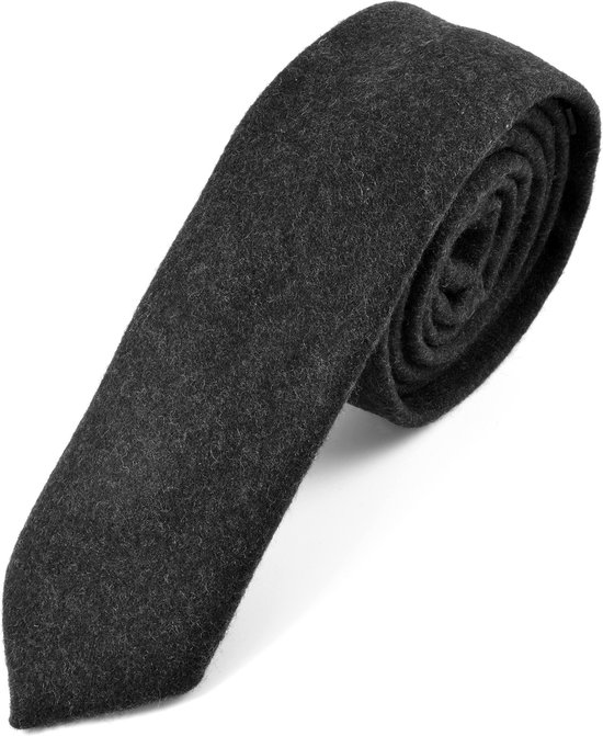 Cravate gris foncé fait main