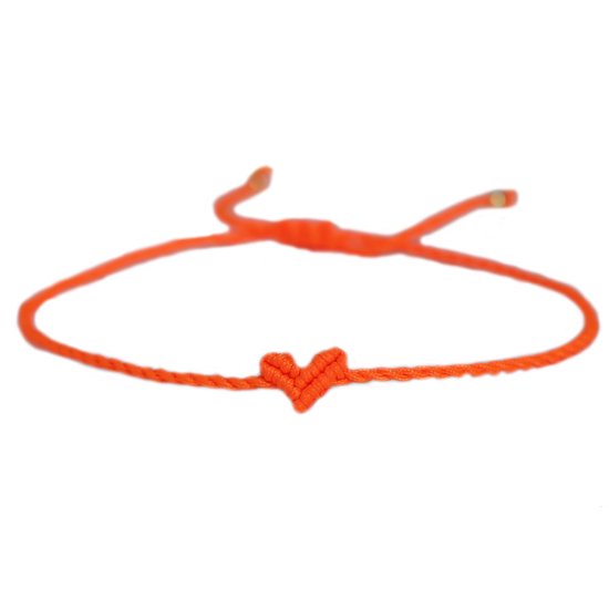 Love Ibiza heart armband orange