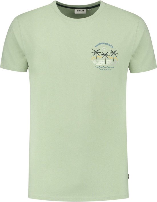 Shiwi - T-Shirt Antigua Port Dust Green - Heren - Maat S - Regular-fit