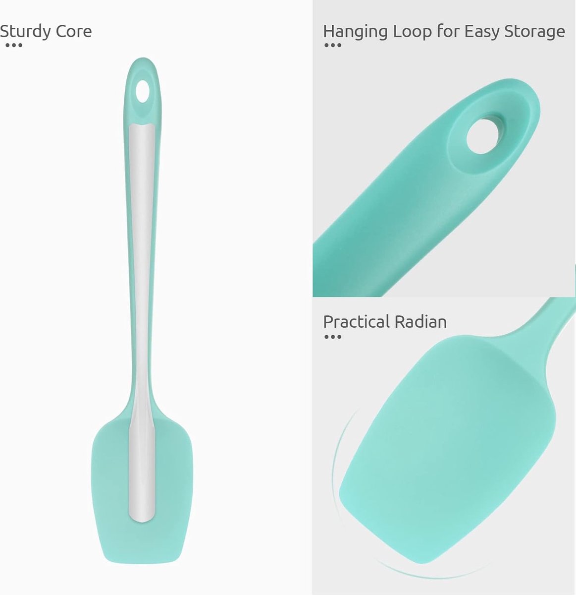 Cuillère À Manger Silicone 2 Pièces - Flexible Anti-Rayures Pour Cuisson, Purée Et Sauces
