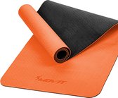 MOVIT® Yogamat 190 x 60 x 0,6 cm - Yoga Mat - Met Draagriem - Oranje