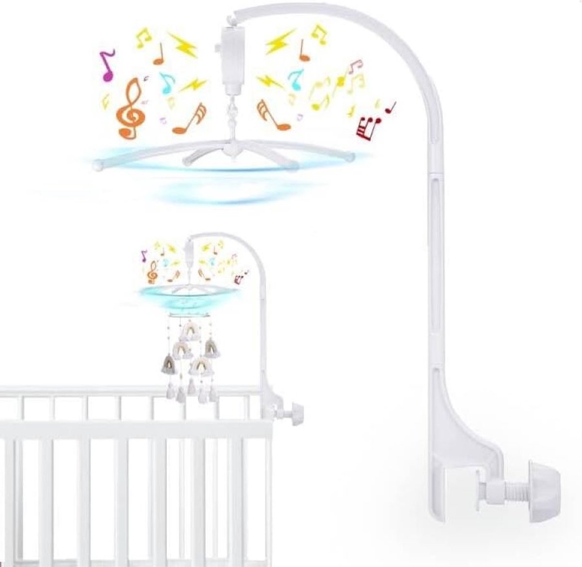 Muziekmobiel baby - Babybox - Wiegdecoratie - Kraamcadeau - Babyshower cadeau - Baby accessoires - Voor jongens & meisjes - Must have voor elke babykamer!
