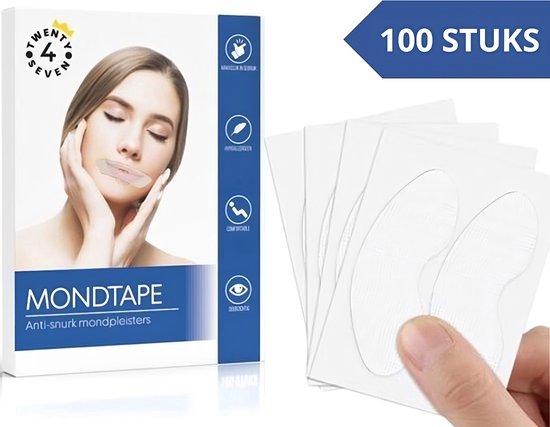 Twenty4seven® Anti Snurk Mondtape - 100 Stuks - Mondpleisters - Antisnurkstrips - Mouth Tape - Myotape - Mond Tape