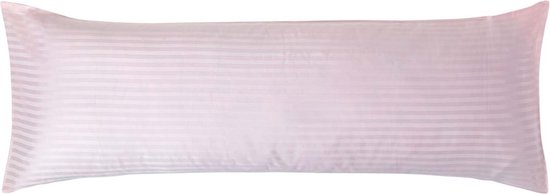 Homescapes Taie Spécial oreiller de corps en Coton égyptien 330 fils Coloris Rose en 50 x 140 cm