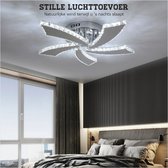 Plafondventilator Met Verlichting - Plafonniere Met Krachtige Ventilator voor Comfortabele Nachtrust - App Bediening Slaapkamer - Chroom
