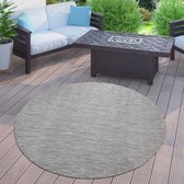 Paco Home In-& Outdoor Balkon Terras Keukenvloerkleed Eenkleurig Gemêleerd Patroon 120 cm Rund