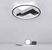 Goeco plafondlamp - 40cm - Medium - LED - 50W - 6500K - koel wit licht - rond - plafondlamp, koel wit plafondlamp modern design voor slaapkamer, woonkamer, keuken