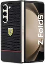 Ferrari Perforated Line Back Case - Geschikt voor Samsung Galaxy Z Fold 5 (F946) - Zwart