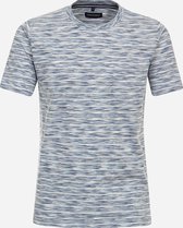 CASA MODA comfort fit heren T-shirt - blauw dessin - Maat: 3XL