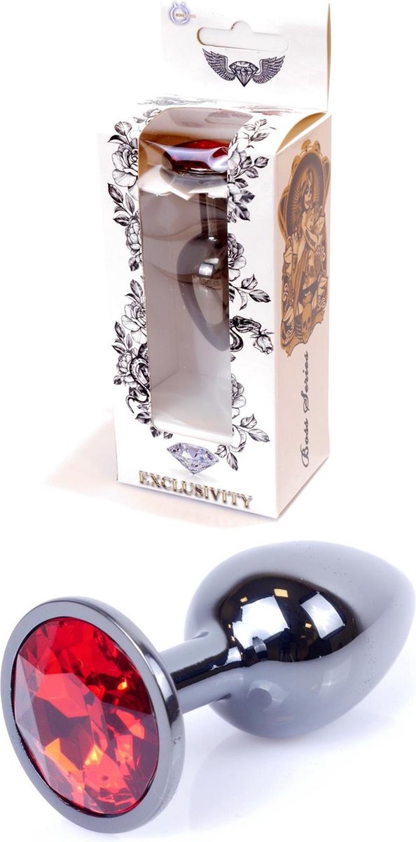 Goedkoopste Bossoftoys - 64-00028 - Plug - Dark Silver - Anal - Red