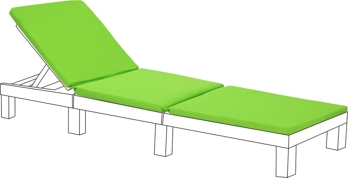 Ligbedkussens - Allibert Daytona Ligbed Vervangingskussen - Ligstoel Kussen - Tuinstoel Kussen - Zonnebed Kussen voor Tuin 198x66x5 cm