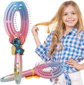 Disney Stitch Blauwroze haarborstel, ontwarrende haarborstel