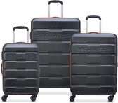 Securitech By Delsey Paris - Set valise Citadel - 3 pièces - Bagage à main 37L + bagage soute 77L et 108L - Zwart