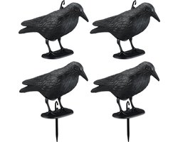 duivenverjager kraai set van 4 - kunststof - vogelverjager duiven - balkon