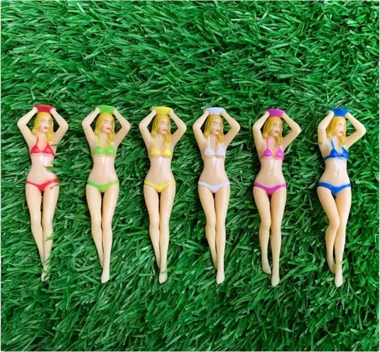 Breng Plezier en Flair op de Golfbaan met de Kinky Pleasure Golftees Sexy Girls in Bikini Set — afbeelding 2