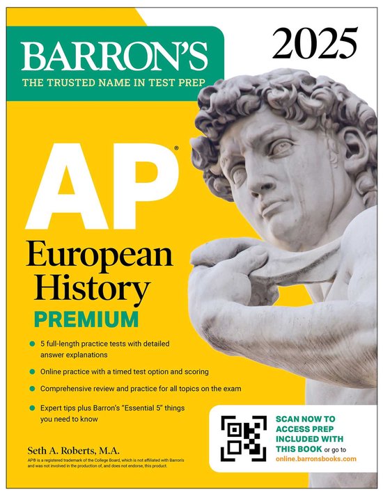 Barron's AP Prep- AP European History Premium, 2025: Prep Bo ... - cover