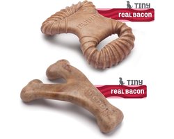 BENEBONE Puppy Pack (Dental Chew + Wishbone) Kauwspeelgoed - Nylon - XS - Set van 2 stuks - Geschikt voor puppy's en hele kleine honden tot ca. 7 kg