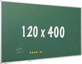 Krijtbord PRO Loraine - Magnetisch - Schoolbord - Eenvoudige montage - Emaille staal - Groen -120x400cm