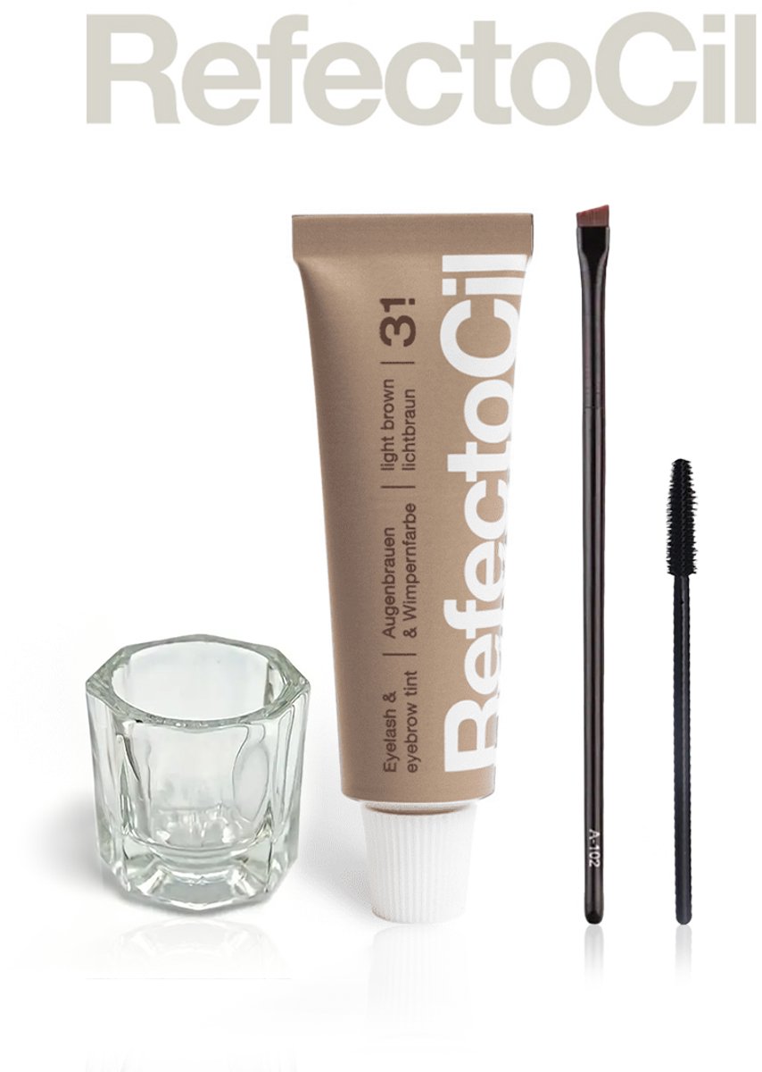 Refectocil Wimper, Wenkbrauw & Baard Verf Kit Zonder Oxidant Nr 3.1 Lichtruin
