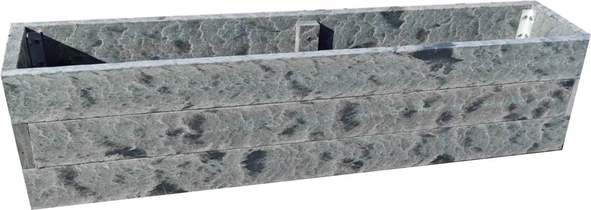 Plantenbak bloembak balkonbak kunststof 98x20x24cm - handgemaakt - duurzaam - zwaar