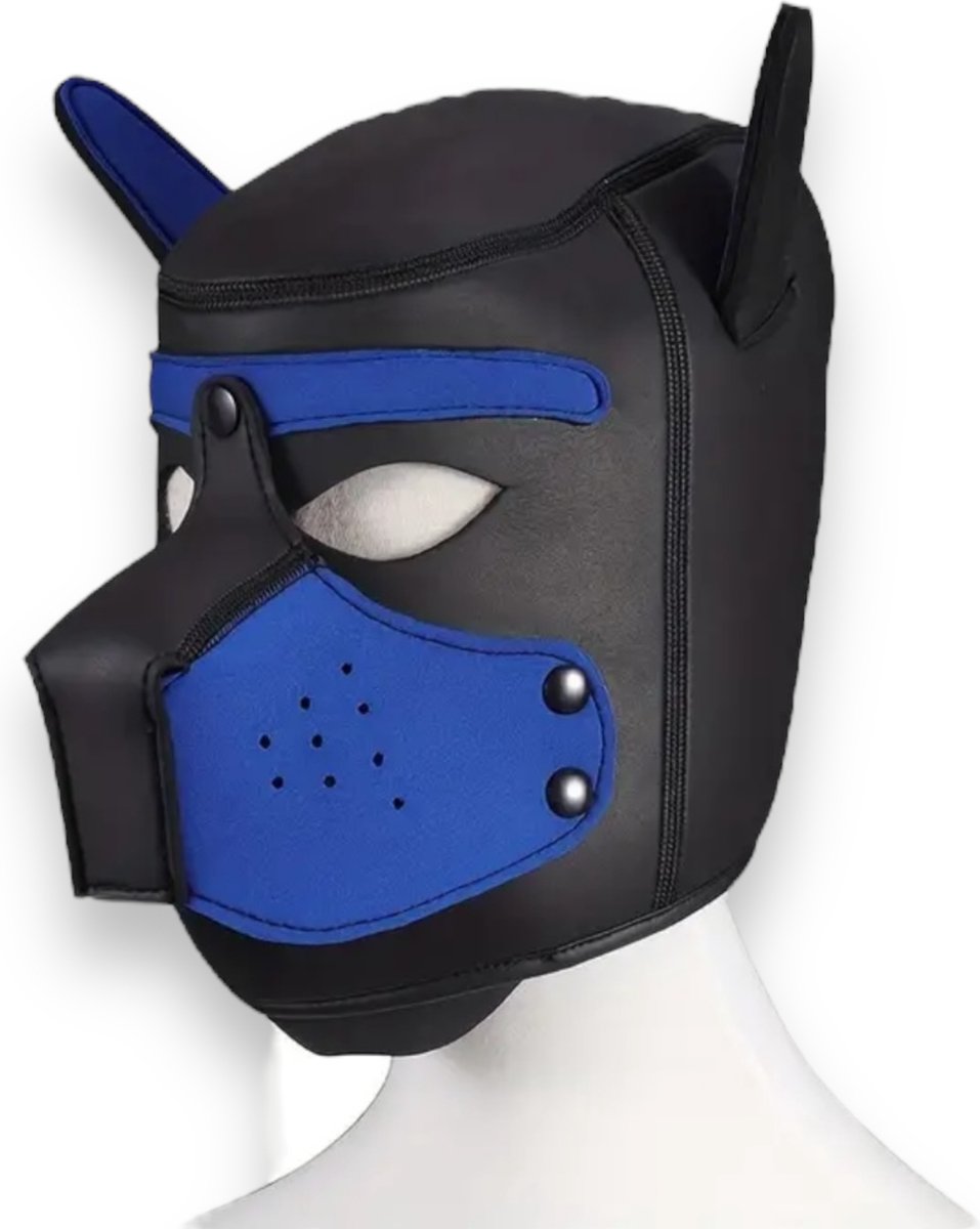 Goedkoopste Verken Je Ondeugende Kanten Met De BDSM Honden Masker Blauw