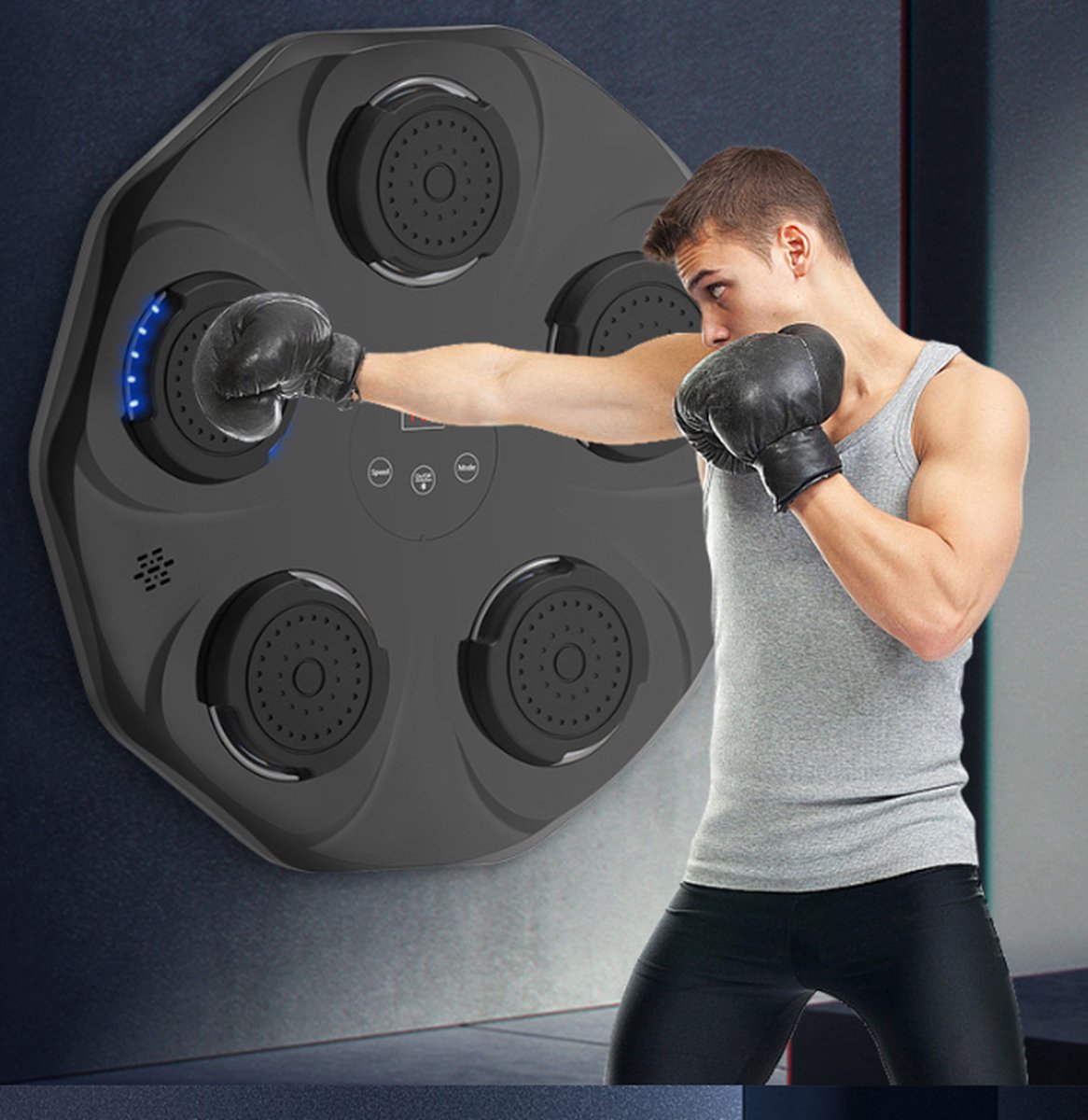 Muziek Boksmachine Smart LED Bluetooth Met Bokshandschoenen Muur Boksdoel 9 Snelheidsmodi En Telmodus Voor Volwassenen Kinderen