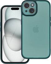 Case2go - Telefoonhoesje geschikt voor iPhone 15 - Back Cover - Variete Hoes - Donkergroen