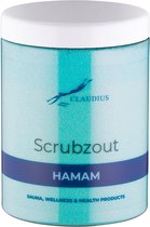 Scrubzout Hamam in handige pot - 1250 gram - met witte deksel - Hydraterende Lichaamsscrub