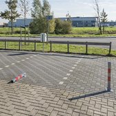 ProPlus Parkeerpaal met Slot - Parkeerplaatsbeveiliging - Parkeerplaatsblokkering - Inklapbare antiparkeerpaal - Neerklapbaar - 90° omklapbaar - Verkeerspaal - Inclusief 3 Sleutels